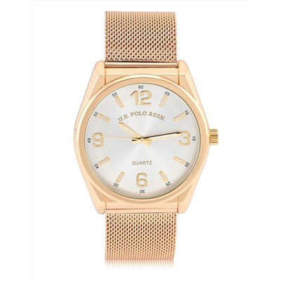 MENS GOLD MESH STRAP WATCH