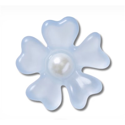 Blue Frost Matte Pearl Flower Jibbitz™ Charms