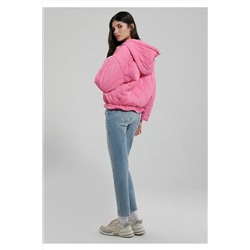 MaviKapitone Beli Bağcıklı Pembe Ceket Oversize / Geniş Kesim 1110323-86413