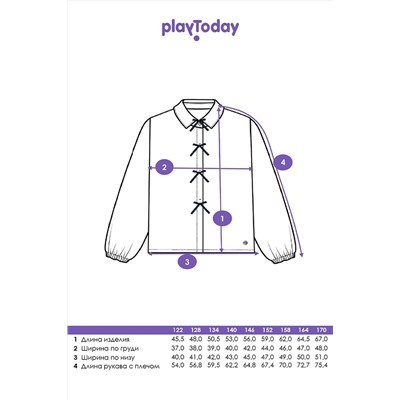 Блузка PLAYTODAY, 1128081