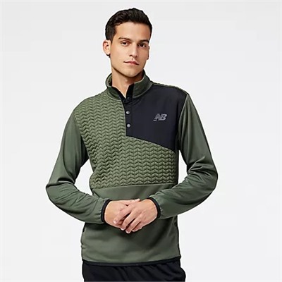 Men's NB Heatloft 1/4 Button Snap Top