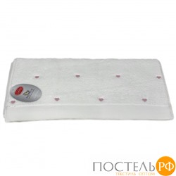Полотенце Карвен "KALPLI NAKISLI" 50*90 1шт. микрокоттон НS 6015 pudra/пудровый