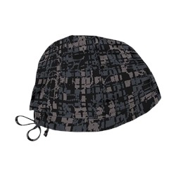 UA Abstract Plaid Black Men's Surgical Cap