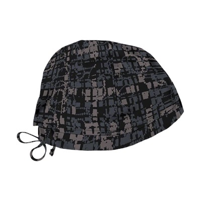 UA Abstract Plaid Black Men's Surgical Cap