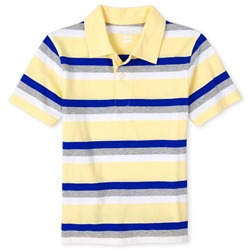 Boys Striped Jersey Polo