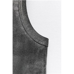 RIBBED METALLIC T-SHIRT