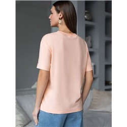 Свободная футболка с принтом из премиального хлопка с эастаном