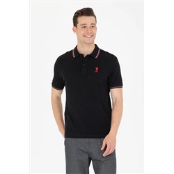 Erkek Siyah Basic Polo Yaka Tişört