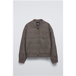 CHECKED BOMBER JACKET
