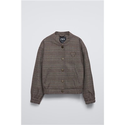 CHECKED BOMBER JACKET