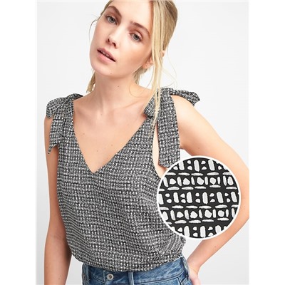Tie V-Neck Tank Top | GAP
