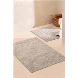 Panier 2'li Pamuklu Banyo Paspası - Gri - 60x100 cm