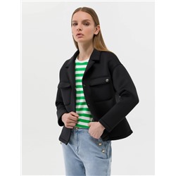 Siyah Regular Fit Örme Ceket