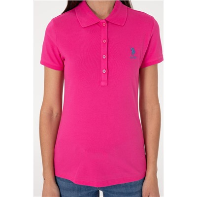 Kadın Pembe Basic Polo Yaka Tişört