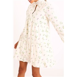 Vestido trapecio Crudo