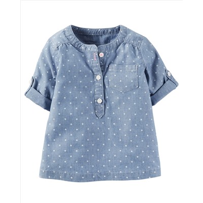 Chambray Woven Top