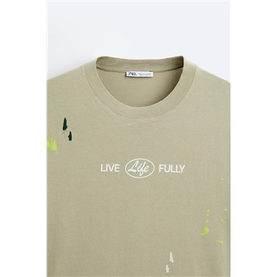 CAMISETA SALPICADURA TEXTOS