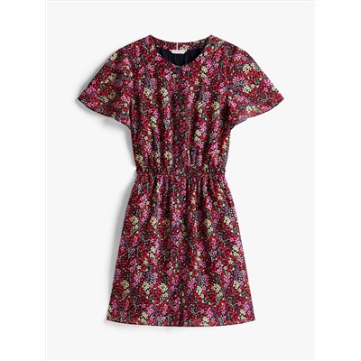 Floral-Print Georgette Dress