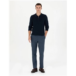 Lacivert Ekstra Slim Fit Kumaş Pantolon