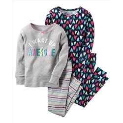 4-Piece Snug Fit Cotton PJs