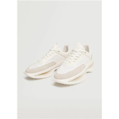 Deportivas piel paneles transparentes -  Mujer | MANGO OUTLET Melilla