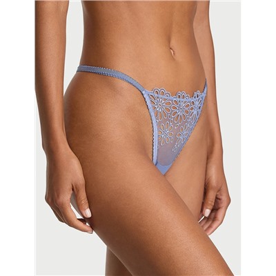The Lacie Eyelet Mesh Strappy String Thong Panty