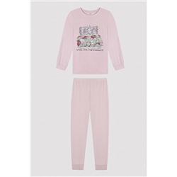Penti Kız Çocuk Rabbit Uzun Kollu Pembe Pijama Takımı PNX800C523SK-PN17