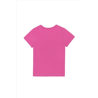 Çocuk Pembe Bisiklet Yaka Tişört
