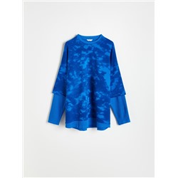 Sweatshirt in Batik-Optik