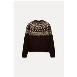 JACQUARD KNIT CARDIGAN