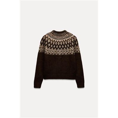 JACQUARD KNIT CARDIGAN