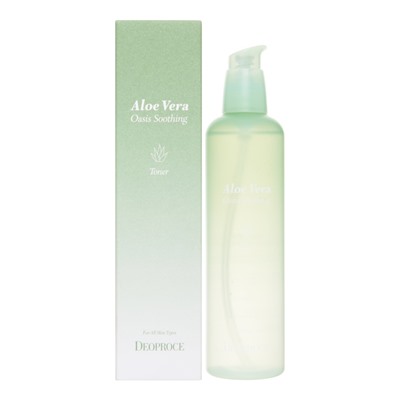 DEOPROCE ALOE VERA OASIS TONER Успокаивающий и увлажняющий тонер для лица с экстрактом алоэ вера 150мл