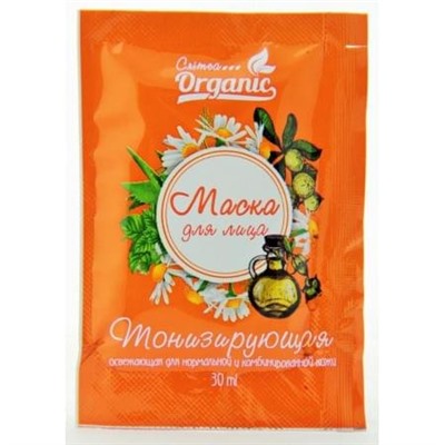 Маска для лица Тонизирующая освежающая для нормальной и комбинированной кожи 30мл crimea organic