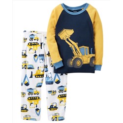 2-Piece Cotton & Fleece PJs