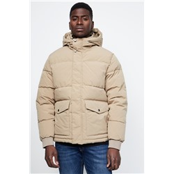 Anorak con capucha Beige