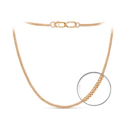 Цепь из золочёного серебра - Панцирная, 55 см V1045010155