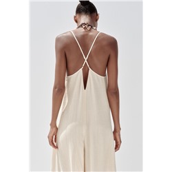 FLOWY TEXTURED JUMPSUIT