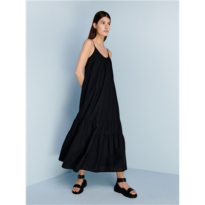 Maxikleid aus Leinenmischung