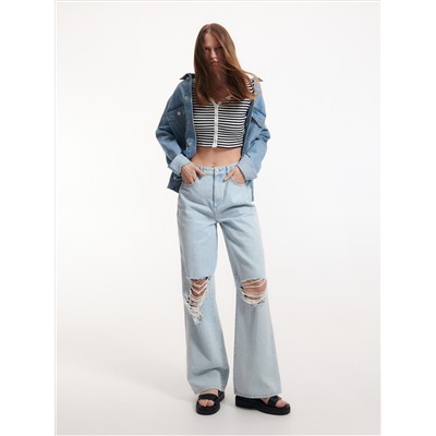 Crop Top mit hohem Baumwollanteil
