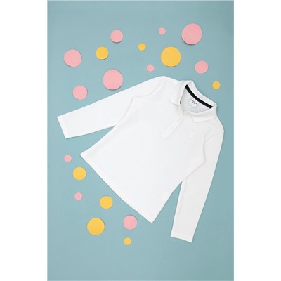 Kız Çocuk Beyaz Basic Sweatshirt