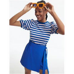 Gestreifte Bluse mit Puffärmeln