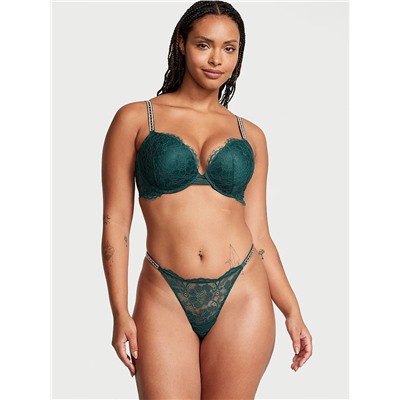 VERY SEXY Crotchless Shine Strap Lace Brazilian Panty