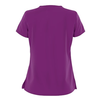 koi Sapphire Four-Way Stretch Scrubs Split Neck Top