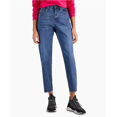 Calvin Klein Jeans Distressed Hem Mom Jeans
