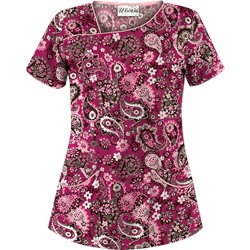 UA Paisley Parade Berry Kiss Print Scrub Top