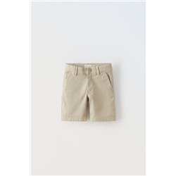 PLAIN CHINO BERMUDA SHORTS