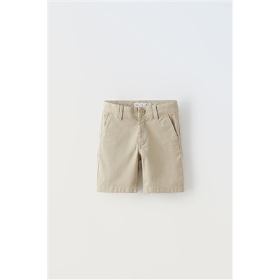 PLAIN CHINO BERMUDA SHORTS