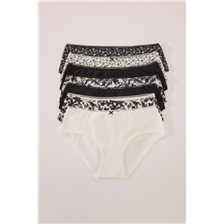 Pack 7 bragas anchas algodón mix print B&N