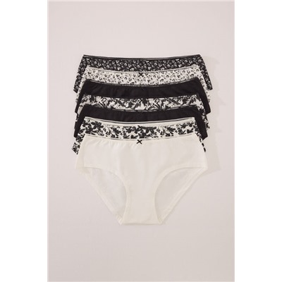 Pack 7 bragas anchas algodón mix print B&N