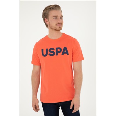 Erkek Regular Fit Bisiklet Yaka Nar Çiçeği Basic Tişört